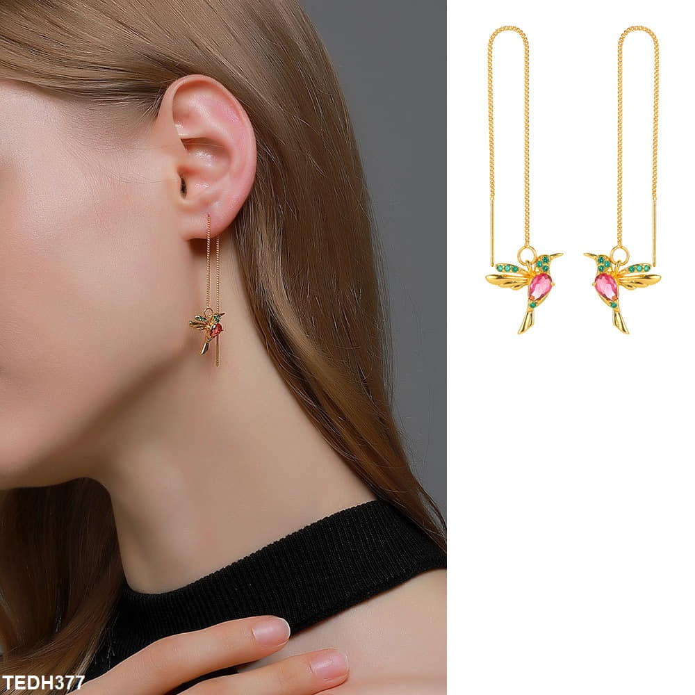 TEDH377 QWN Sparrow Ear Drop Pair - TEDH
