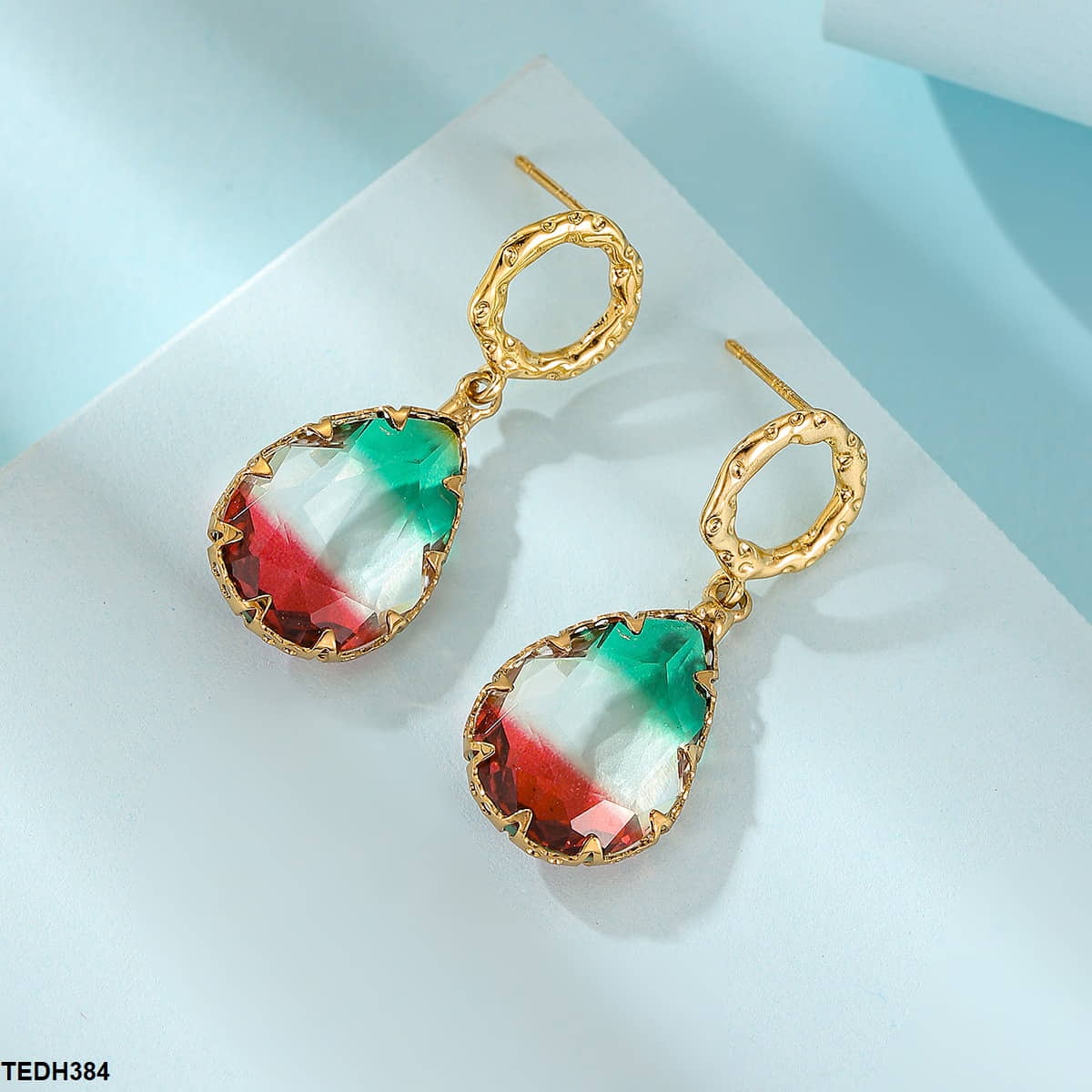 TEDH384 YLE Pear Drop Ear Pair - TEDH