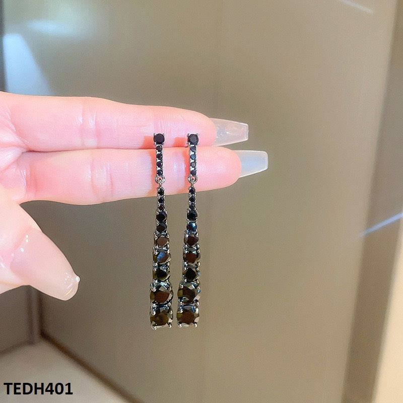 TEDH401 CSH Imp Circle Layered Drop Earrings - TEDH