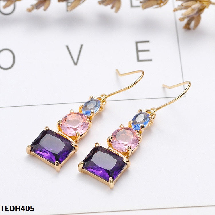TEDH405 YLE Square Drop Earrings - TEDH