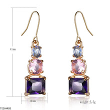 TEDH405 YLE Square Drop Earrings - TEDH