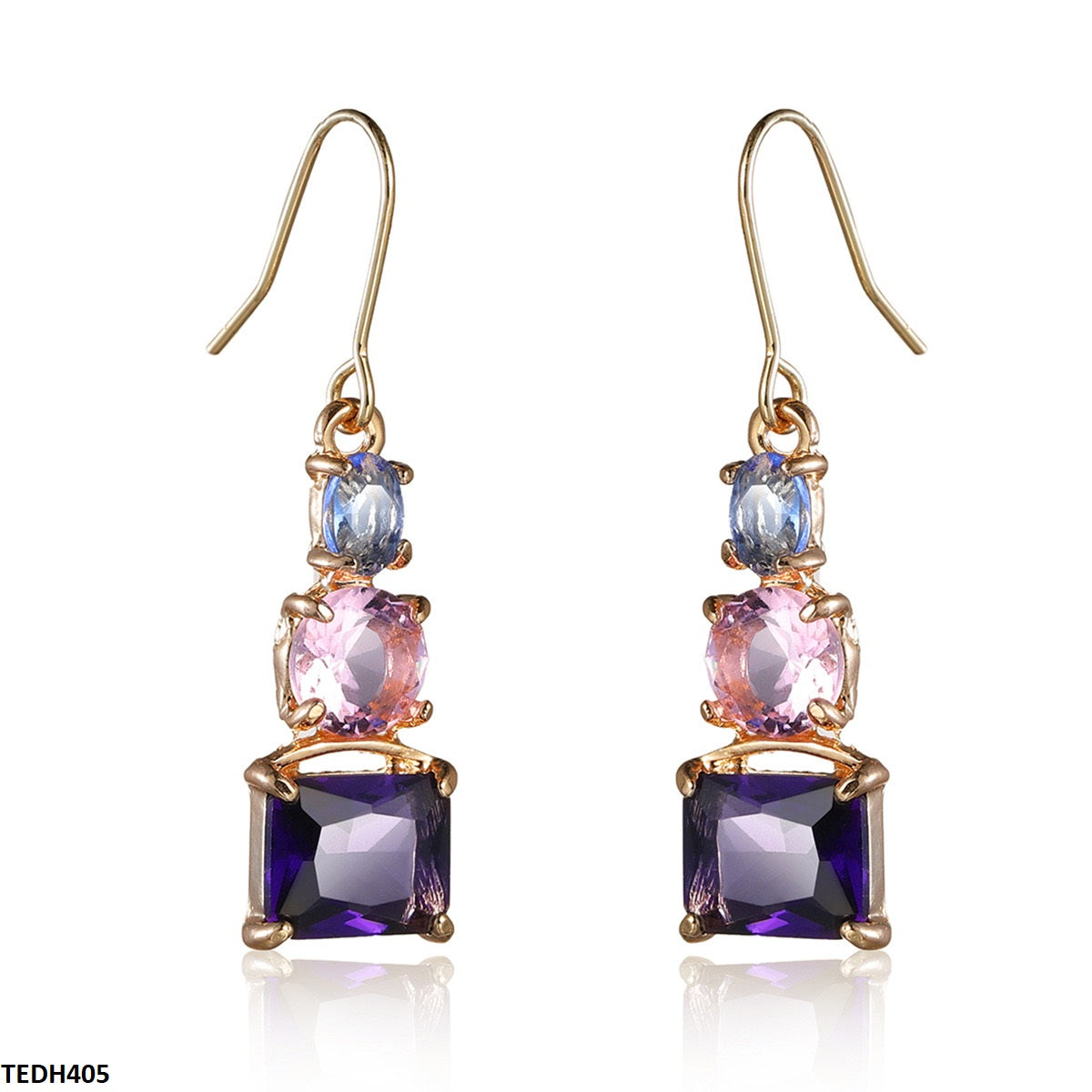 TEDH405 YLE Square Drop Earrings - TEDH