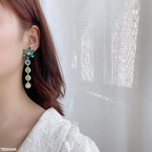 TEDH406 SIQ Flower Layered Drop Earrings - CEDH