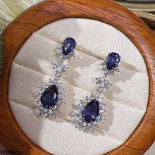 TEDH411 CSH Crystal Tear Drop Earrings - TEDH