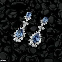 TEDH411 CSH Crystal Tear Drop Earrings - TEDH