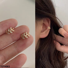 TEFH061 JMN Leaf Single Ear Cuff - CEFH