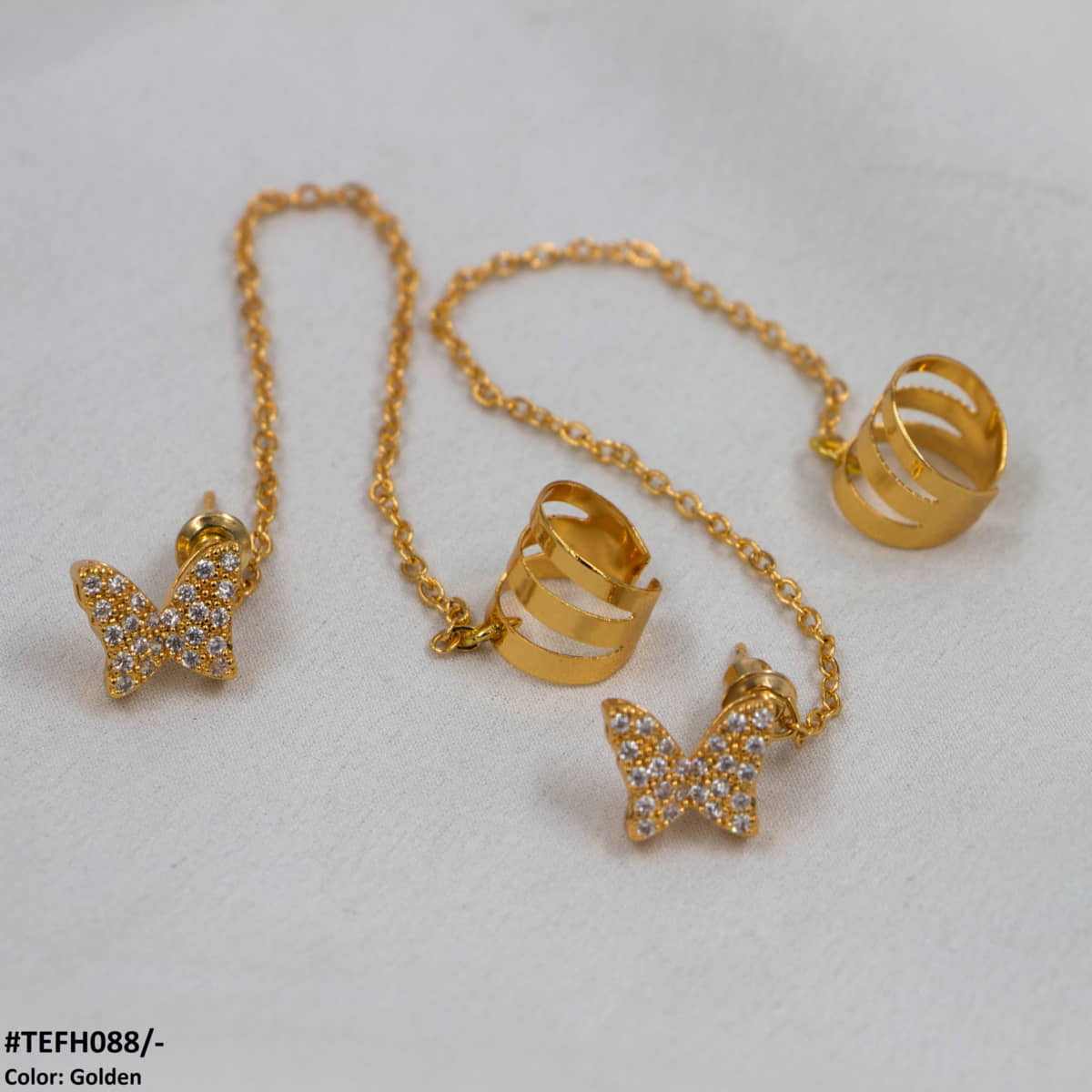 TEFH088 MMJ Butterfly Ear Cuff Pair - CEFH