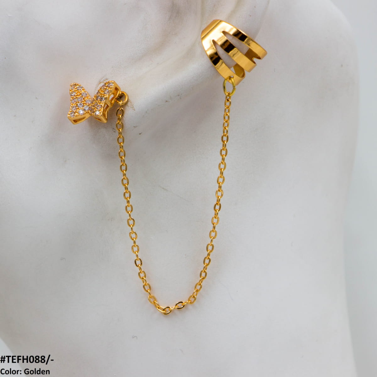 TEFH088 MMJ Butterfly Ear Cuff Pair - CEFH