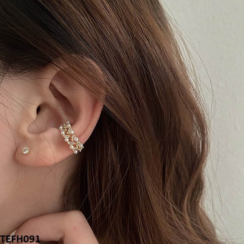 TEFH091 WNS Peral Layered Single Ear Cuff - CEFH
