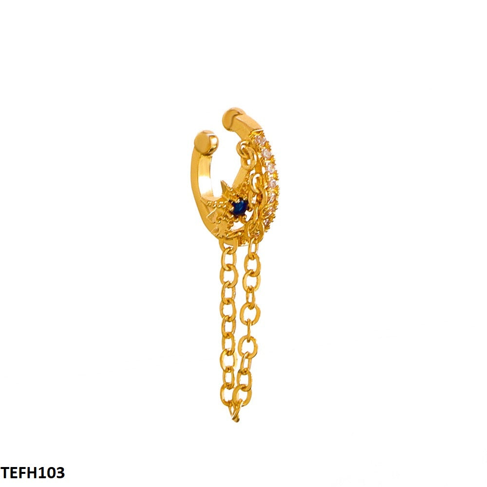 TEFH103 QWN Star Ear Cuff Single - TEFH
