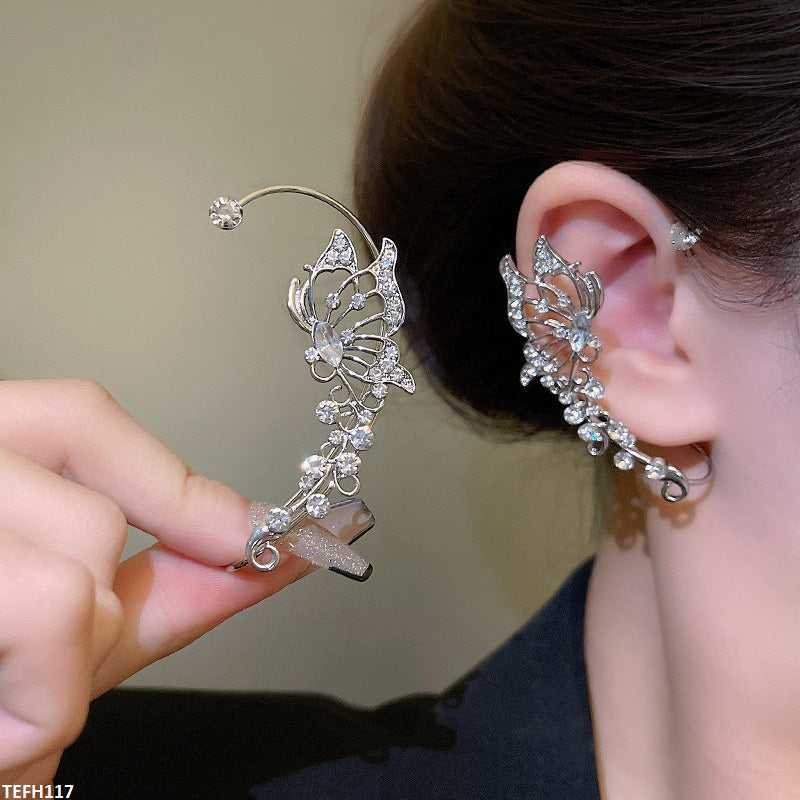 TEFH117 HJF Butterfly Ear Cuff Pair  - CEFH