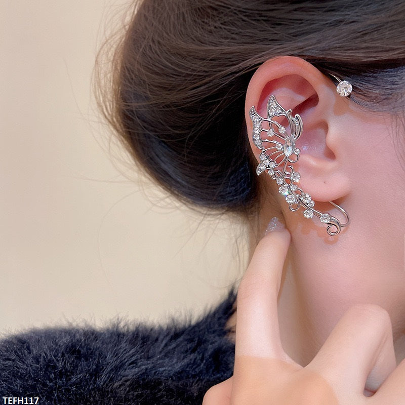 TEFH117 HJF Butterfly Ear Cuff Pair  - CEFH