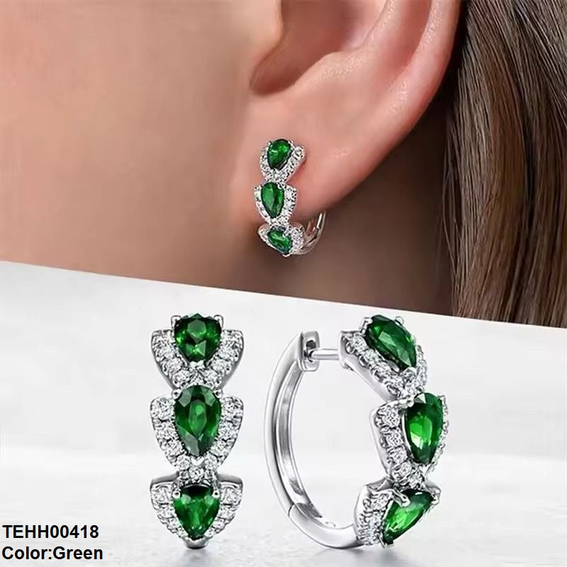 TEHH00418 CSH  Tear Round Ear Hoops Pair - TEHH