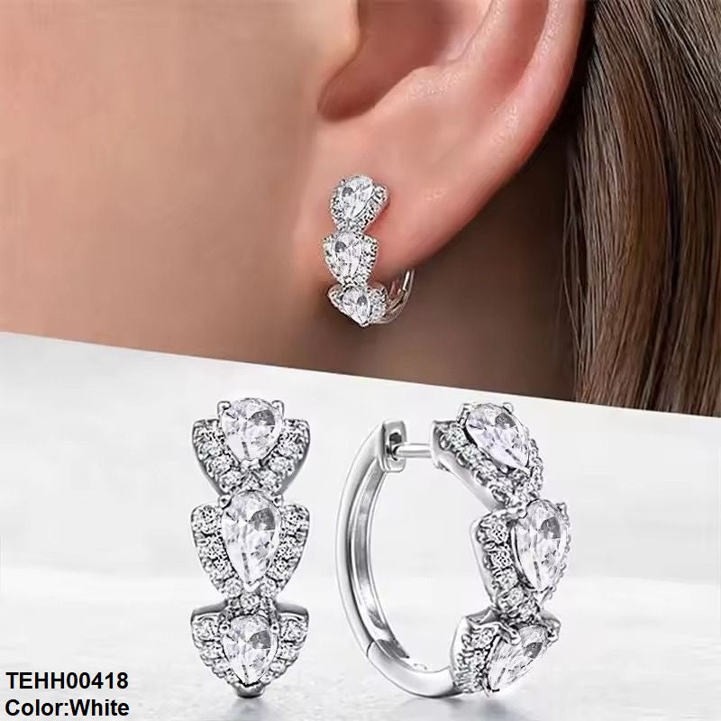 TEHH00418 CSH  Tear Round Ear Hoops Pair - TEHH