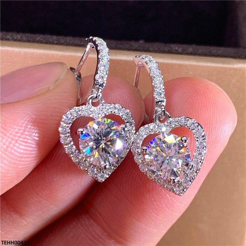 TEHH00421 CSH  Heart Drop Round Hoops Pair - TEHH