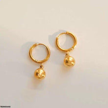 TEHH00449 DGF Round Ball Drop Hoops Pair - TEHH