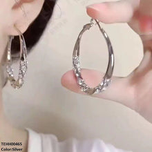 TEHH00465 YHC Crystal Round Drop Hoops Pair -TEHH