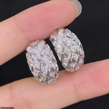 TEHH00484 GWH Lattice Half ZIRCON Hoops Pair -TEHH
