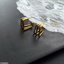 TEHH00491 DGF Stainless Steel Three Frame Square Hoops Pair - TEHH