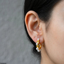 TEHH00493 MSJ Stainless Steel C Shape Pearl Hoops Pair - TEHH