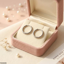 TEHH00498 XAS Round Stainless Steel Ear Hoops Pair - TEHH