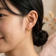 TEHH00499 XAS Round Stainless Steel Ear Hoops Pair - TEHH