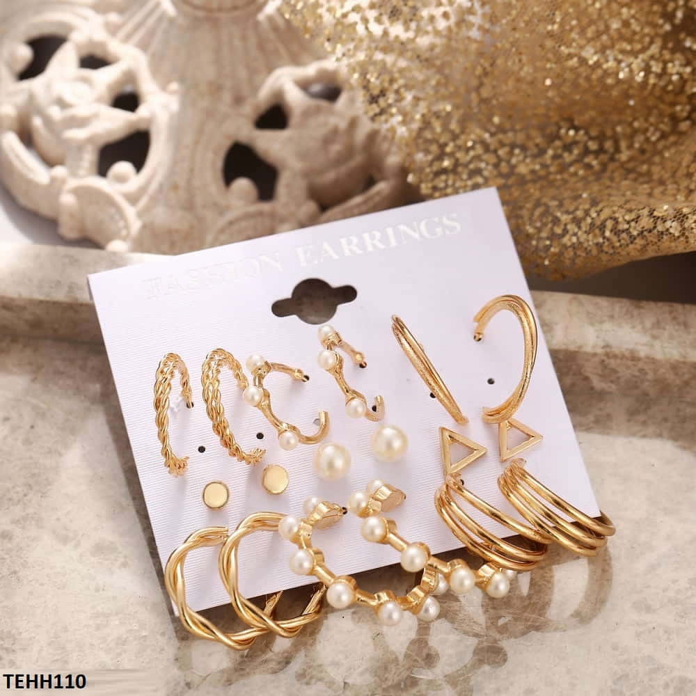 TEHH110 LSH 6 Differ Ear Hoops Pair - TEHH