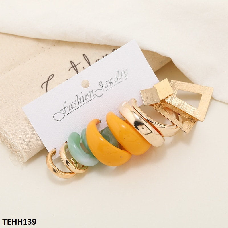 TEHH139 LSH 5 Tear drop & Ear Hoops Pair - CEHH