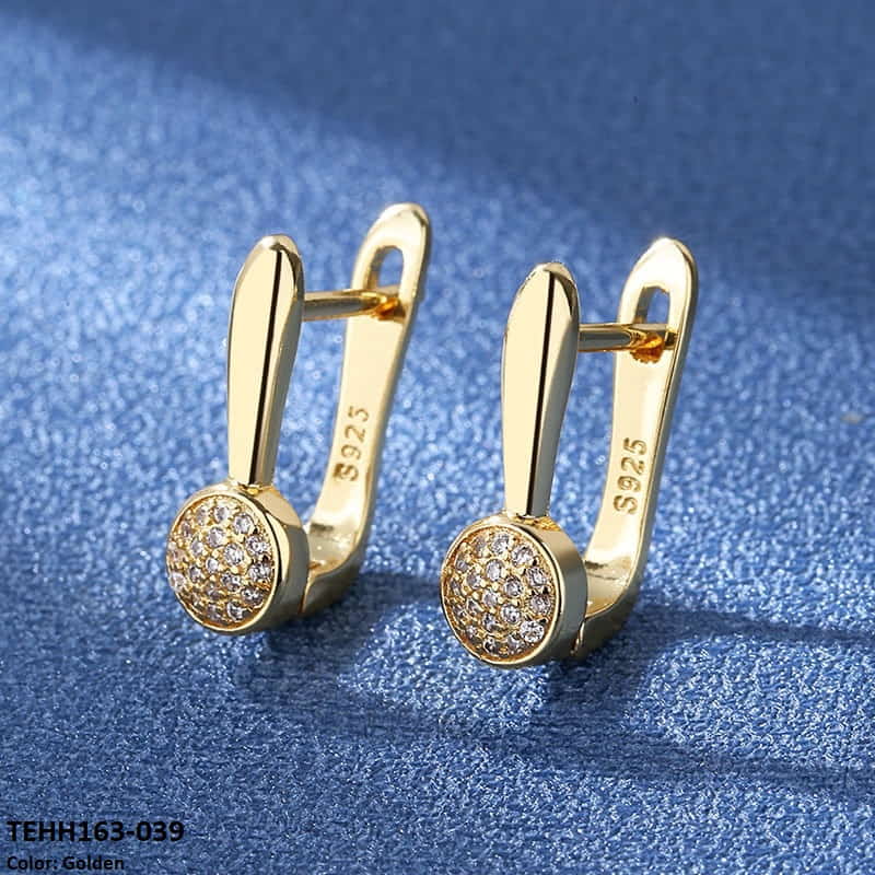 TEHH163 BLX Charm Lever Back  Hoops Pair - TEHH