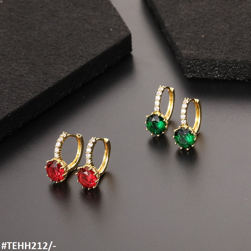 TEHH212 DYS Round Bracket Ear Hoops Pair - TEHH