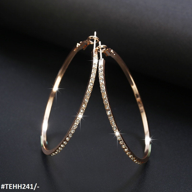 TEHH241 JMN Trendy Round Ear Hoops Pair - TEHH
