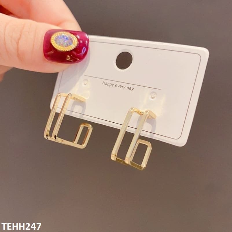 TEHH247 SYB Square Ear Hoops Pair - CEHH