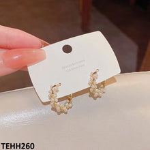 TEHH260 YHC Curved Pearl Ear Hoops Pair - CEHH