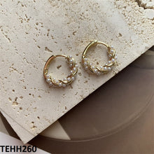 TEHH260 YHC Curved Pearl Ear Hoops Pair - CEHH