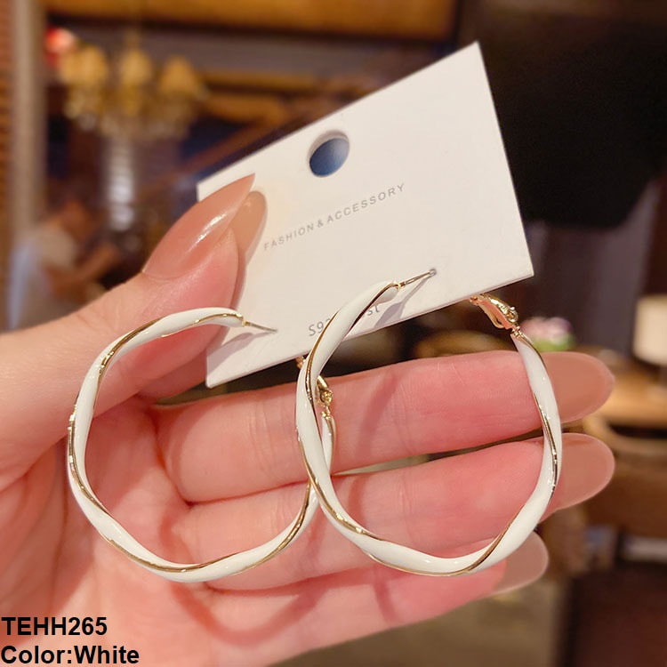TEHH265 YQG Round Ear Hoops Pair - CEHH