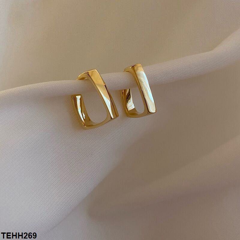 TEHH269 LSH Curb Ear Hoops Pair - TEHH
