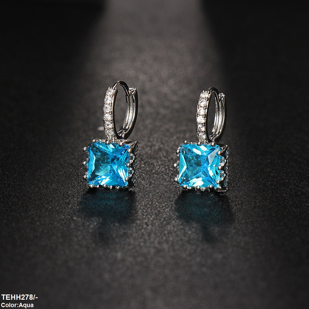 TEHH278 BYJ Square Ear Hoops Pair - TEHH