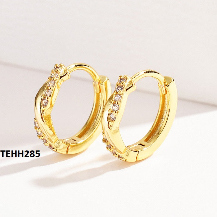 TEHH285 ZFQ Round Ear Hoops Pair - TEHH