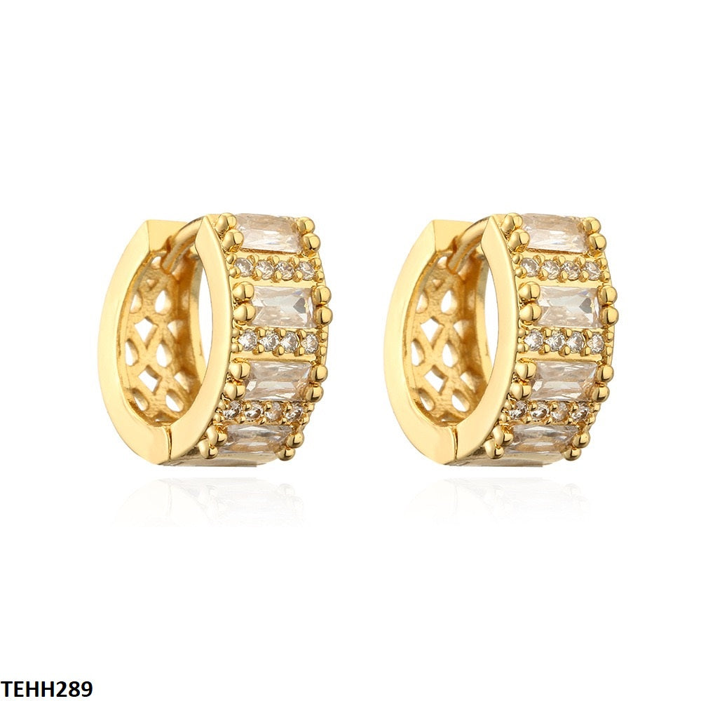TEHH289 WKO Round Ear Hoops Pair - TEHH