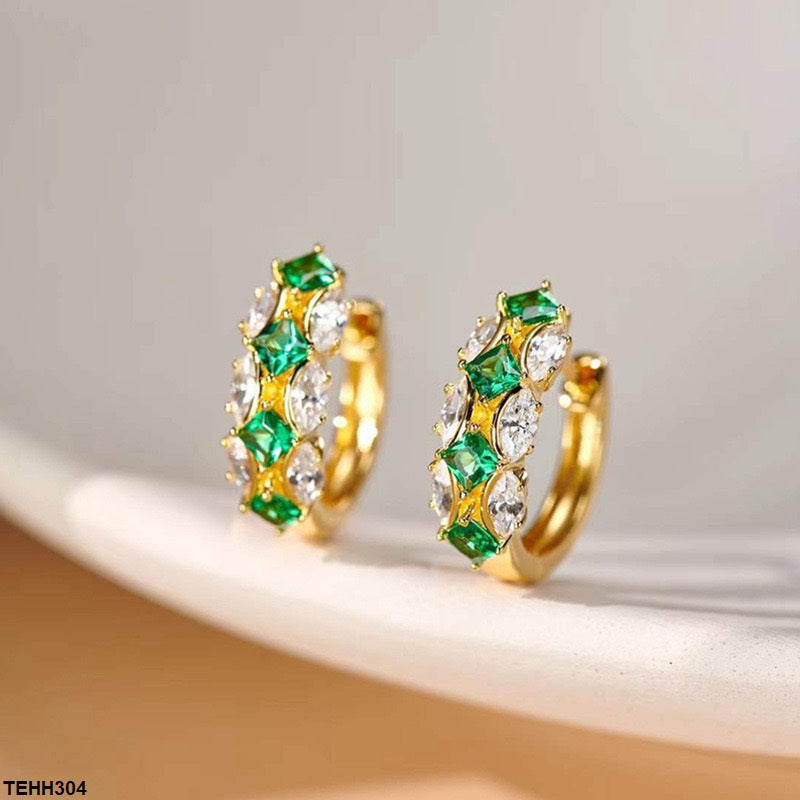 TEHH304 CSH Square/Marquise Hoops Pair - TEHH
