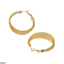 TEHH306 YQG Wire Layered Hoops Pair - CEHH