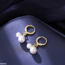 TEHH314 YYZ Pearl  Drop Ear Hoops Pair - CEHH
