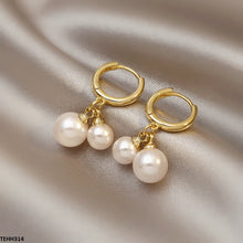 TEHH314 YYZ Pearl  Drop Ear Hoops Pair - CEHH