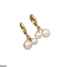 TEHH314 YYZ Pearl  Drop Ear Hoops Pair - CEHH