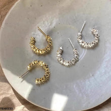 TEHH333 SIQ C-Check Ear Hoops Pair - TEHH