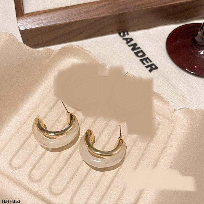 TEHH351 HJF Triple Layard  Ear Hoops Pair -CEHH