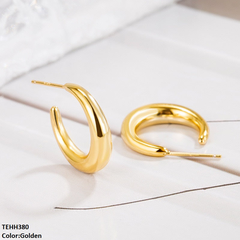 TEHH380 YYE C/Shape Ear Hoops Pair -CEHH