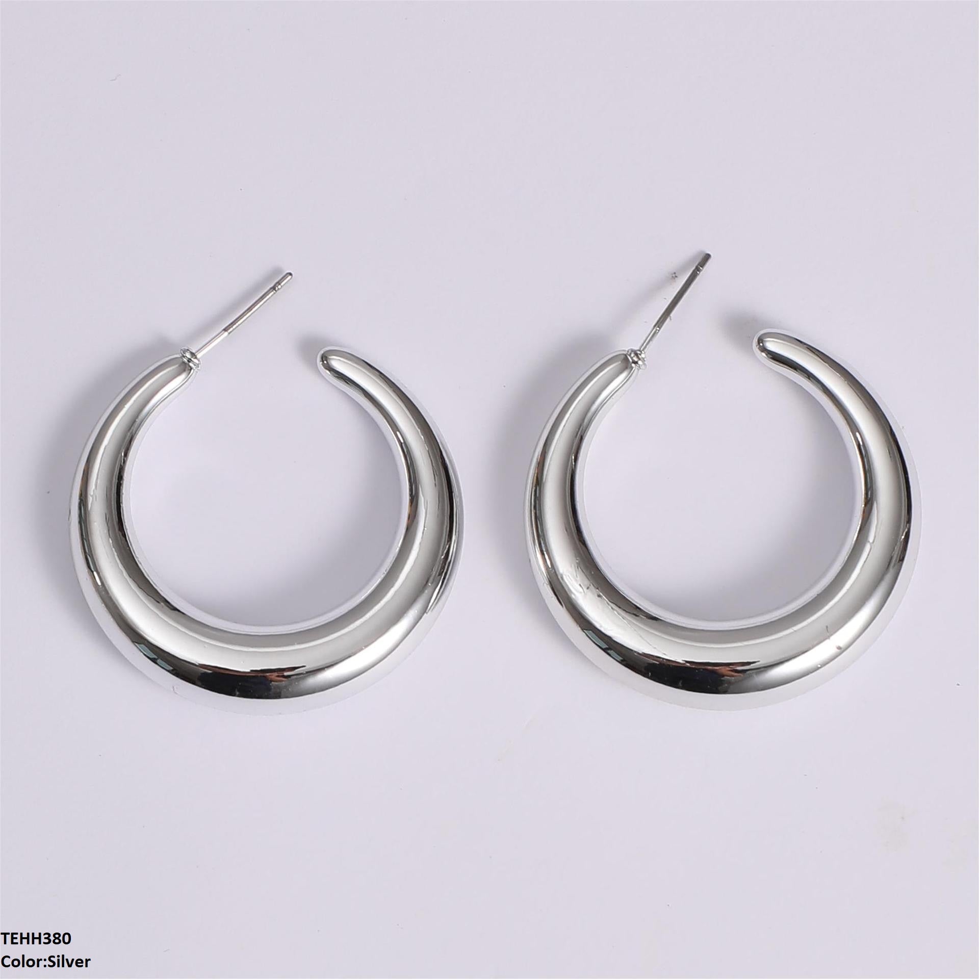 TEHH380 YYE C/Shape Ear Hoops Pair -CEHH