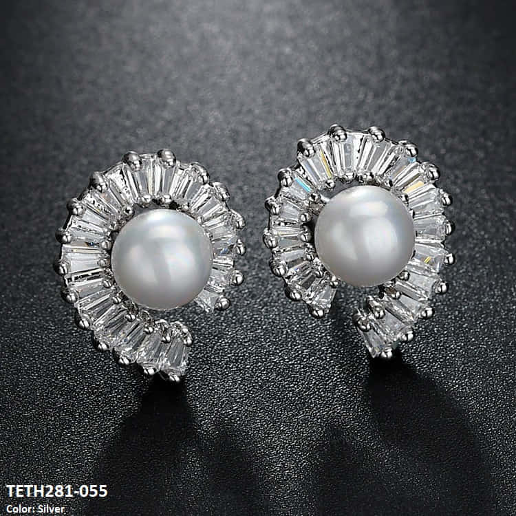 TETH281 DNG Pearl Earring Studs - TETH