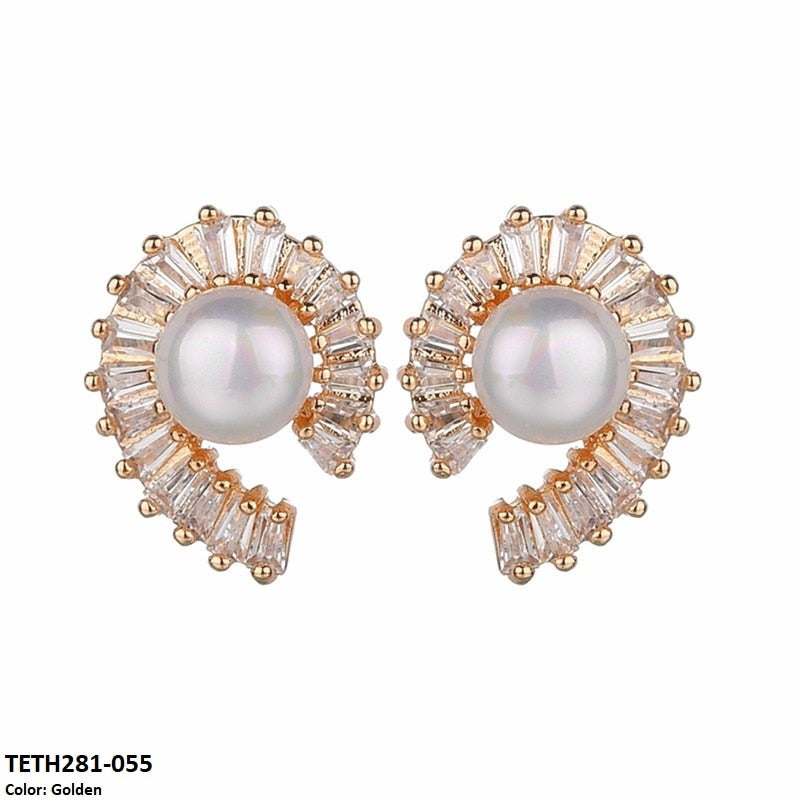 TETH281 DNG Pearl Earring Studs - TETH